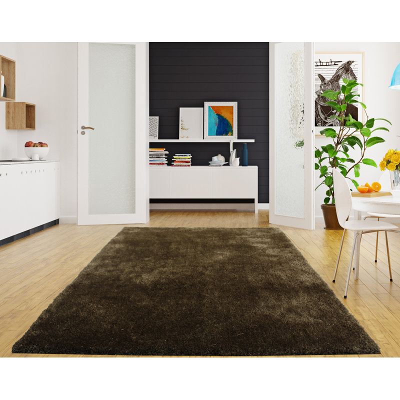 Kristin Solid Colour Shag Area Rug, Rectangle 120 x 170cm