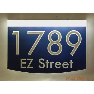 Enseigne d’adresse pour pelouse sur 2 lignes