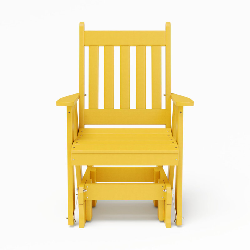 Fauteuil oscillant en plastique recyclé Weber, Jaune citron