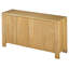 Buffet avec rangement 4 portes Trexm, buffet rétro en bois avec finition vieillie et tablettes réglables pour la salle à manger, la cuisine et le salon (naturel)