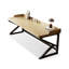 Bureau rectangulaire en bois massif brun clair-377431431-377431446