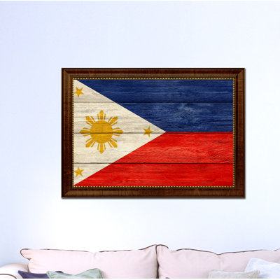 « philippines country flag », peinture sur toile encadrée