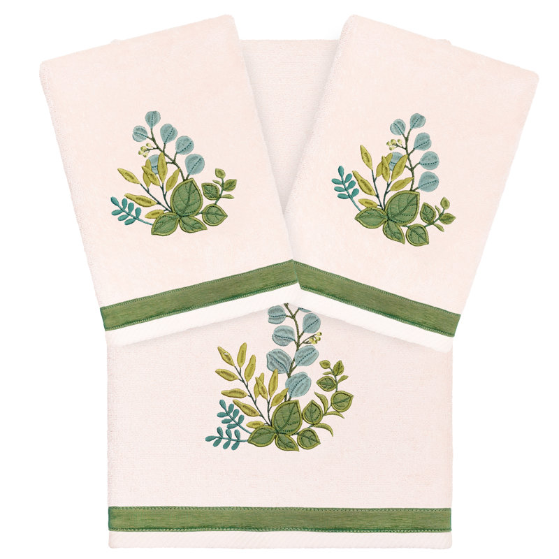 Botanica 3 Piece Turkish Cotton Towel Set, Blush