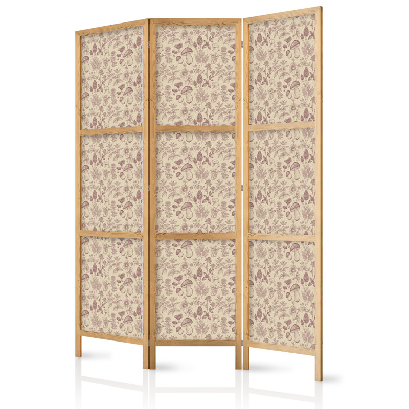 171cm H Solid Wood Folding Room Divider, 3, 171cm H x 135cm W x 1.2cm D