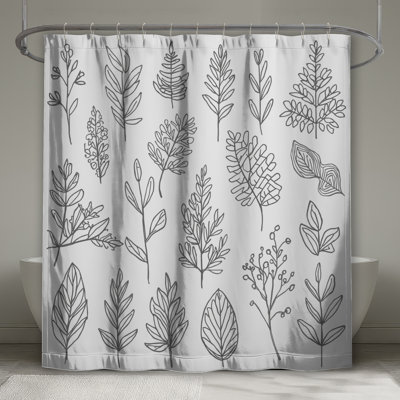 Rideaux de douche à dessin au trait très longs