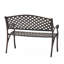 Banc de parc d'extérieur en fonte d'aluminium