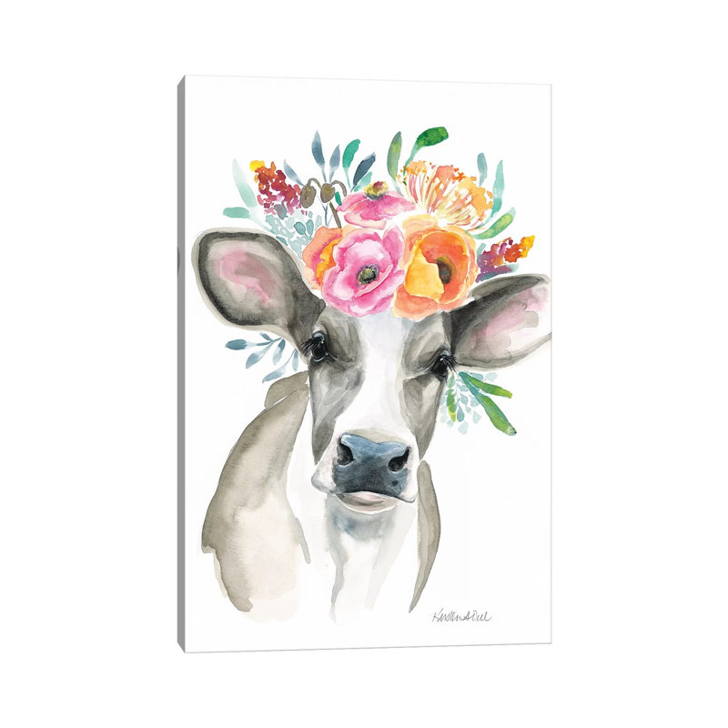 Cow 1 Piece Wrapped Canvas Wall Art, 101.6cm H x 66.04cm W