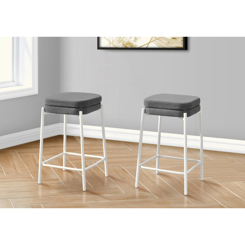 Tabouret de bar, hauteur de comptoir, ensemble de 2, cuisine, contemporain, moderne, Blanc