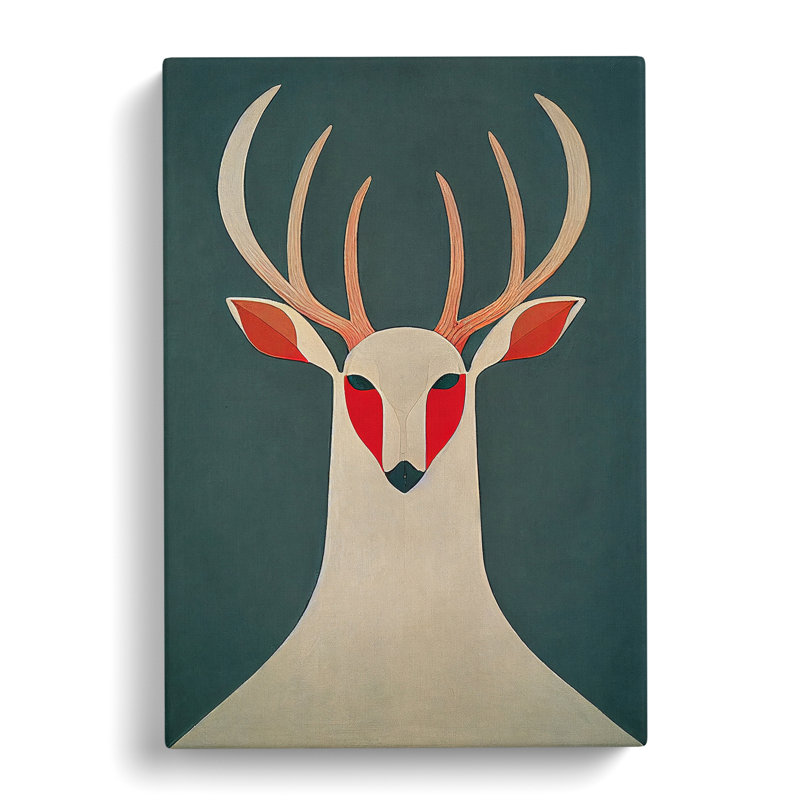 Unique Deer Abstract Vol.1 - Wrapped Canvas, 50cm H x 35cm W x 3cm D