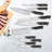 Joyjolt 11-Piece Assorted Knife Block Set