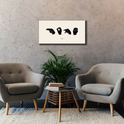 «Sign Langage 2» par Emma Scarvey, art mural sur toile