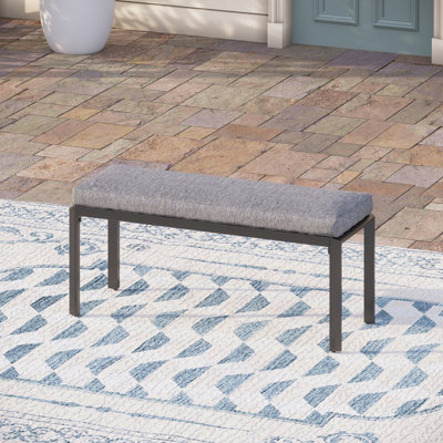 Craver Aluminum Patio Bench With Cushion