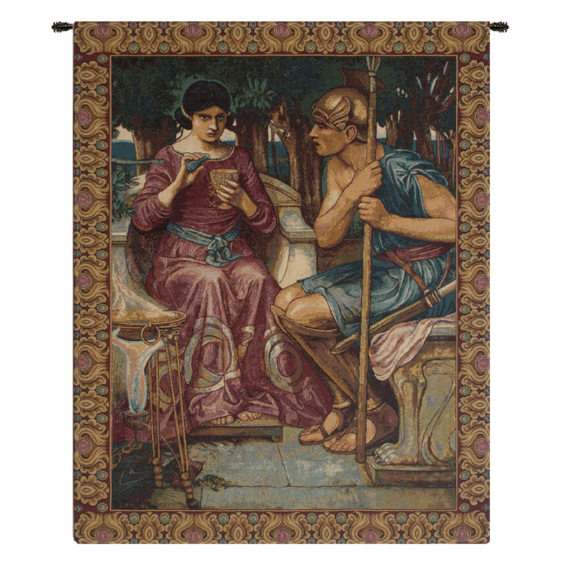 Italian Loom Woven Cotton Blend Wall Hanging, 34" H x 24" W