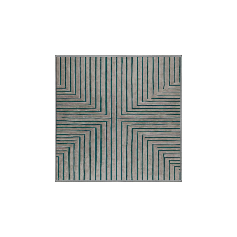 Tapis gris soyeux et moelleux, Carré 7 pi