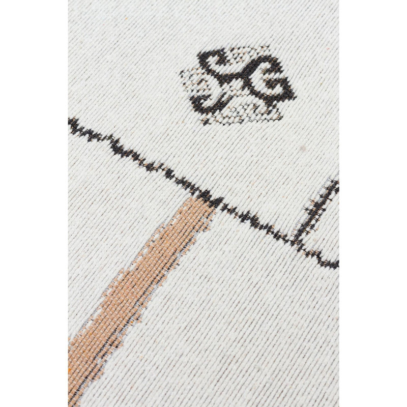 Stylish Black & White Flatweave Carpet, 2.6 x 9.8 ft | 100% Cotton, No Pile, 2.4 lbs/sq yd | Machine Washable at 86°F, Easy to Clean with Vacuum & Spot Remover | Perfect for Living Room, Bedroom, or Entryway