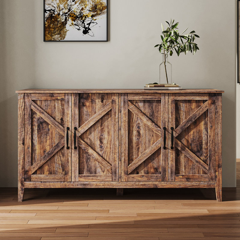 59'' Wide 4 - Door Filing Credenza, Espresso