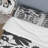 Black And White Graphic Flowers V Microfiber / Polyester Duvet Cover SetMicrofiber / Polyester Duvet Cover Set-1365790603