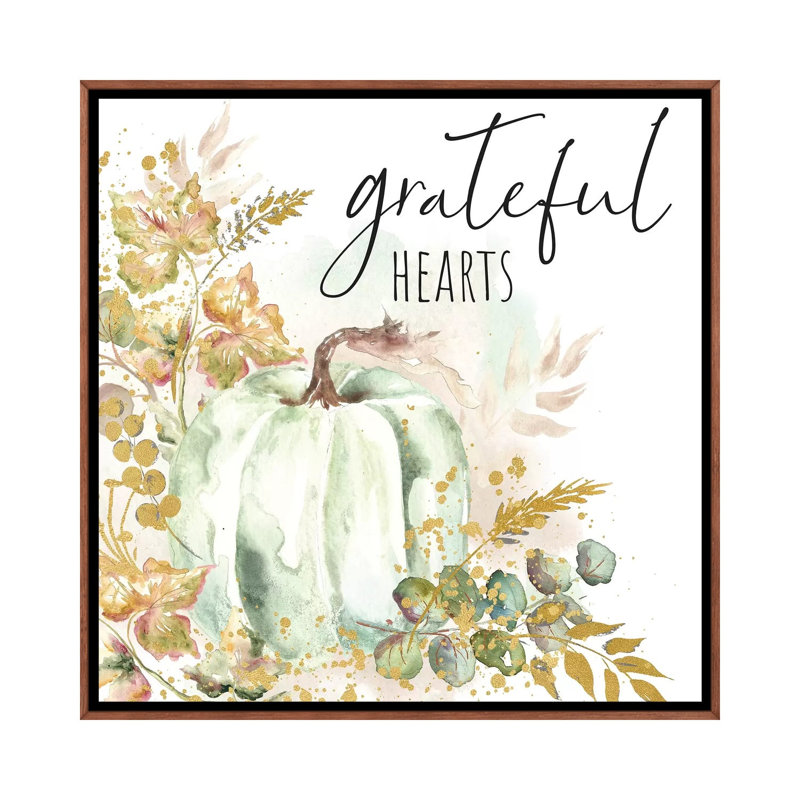 «Ghost Pumpkin Harvest Sentiment I» par Tre Sorelle Studios - impression, H 26 po x l 26 po x P 1,5 po, Cadre bois classique