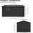 12X10 Ft Black Metal Garden Shed, Window, Apex Ends, Integrated Vents, Hinged Door, Complimentary Padlock For Security Sheds Outdoor, Roof, Two Heavy - Duty Lock-128881050