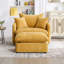 Oversized Swivel Accent Chair with Ottoman, Chenille Upholstery, 3 Pillows, and Large Seat for Comfortable Seating-130781237