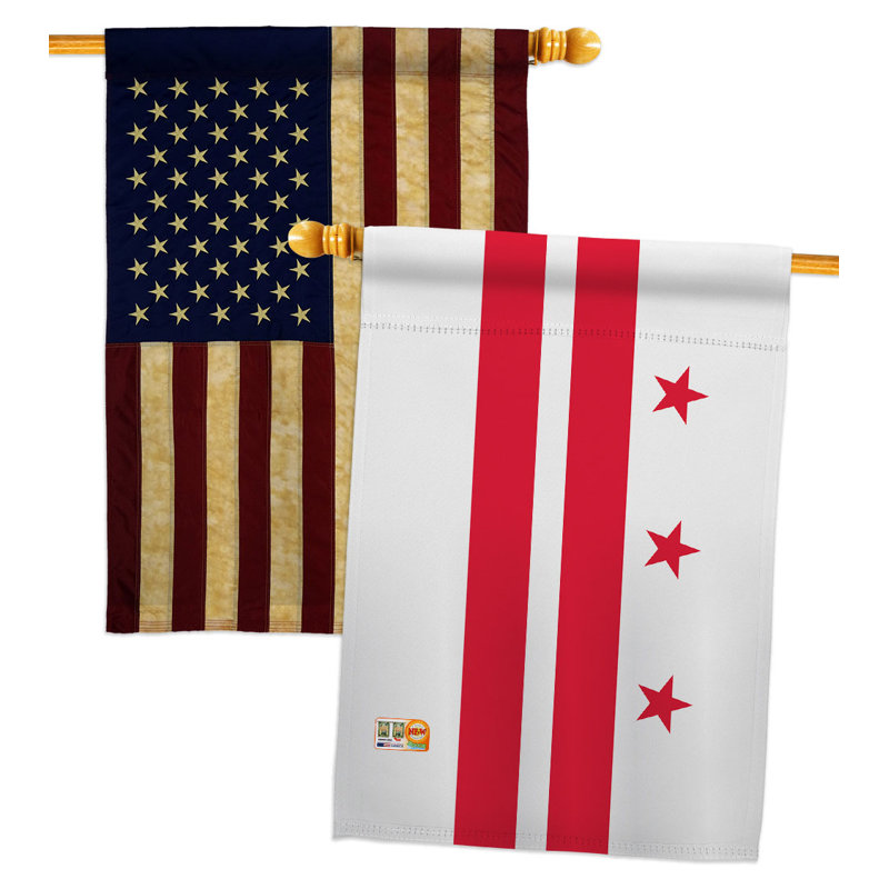 Drapeau de maison en polyester à 2 côtés 40 x 28 po