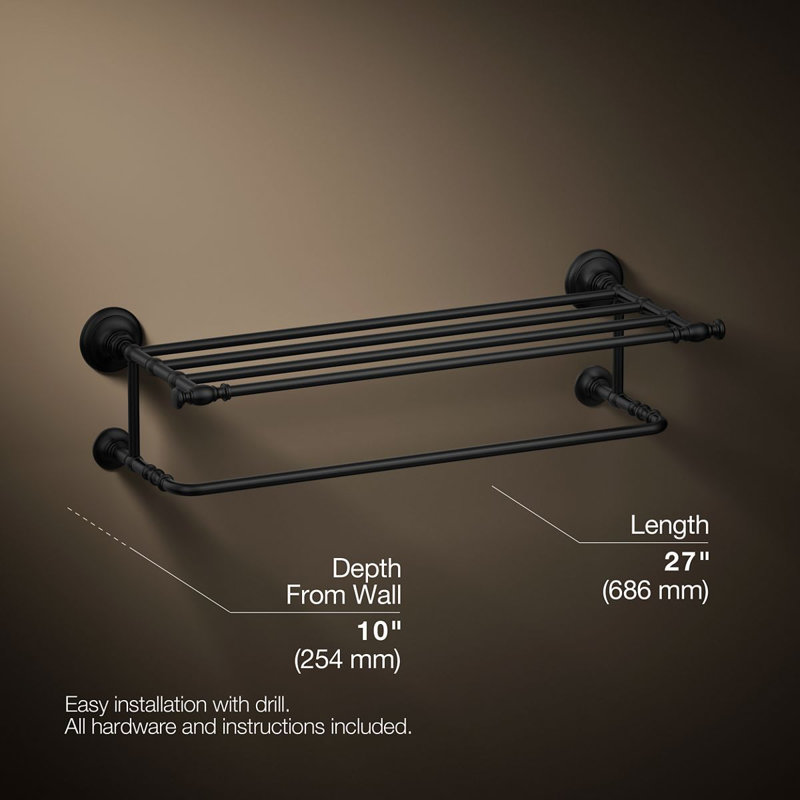 Artifacts Hotelier Wall Shelf, Matte Black