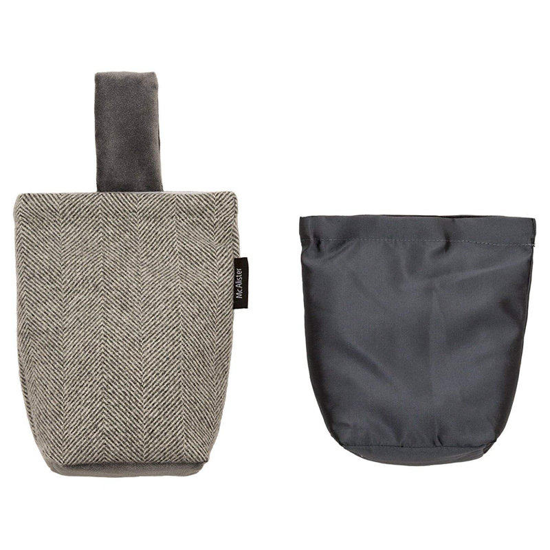 Herringbone Door Stop, Charcoal