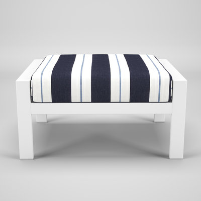 Townsend Metal Outdoor Ottoman With Sunbrella Cushion by Birch Lane