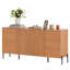 Meuble télé 61 po avec rangement Laverda, meuble télé Reeded, console de télévision en bois avec 4 portes-1475558310