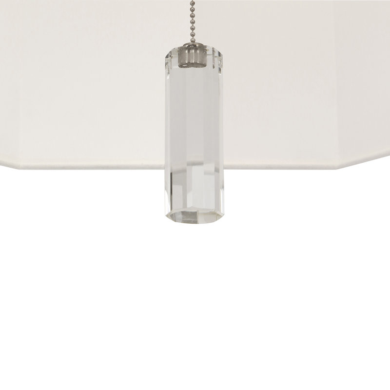 Kate 6 - Light Chandelier, White, Polished Nickel