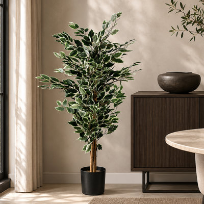 130cm Faux Ficus Tree in Pot Liner