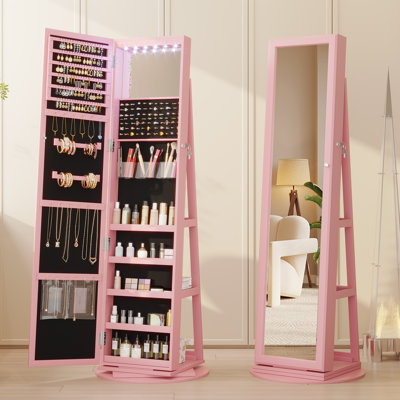 Chrisney 21.6'' Wide Jewelry Armoire with Mirror