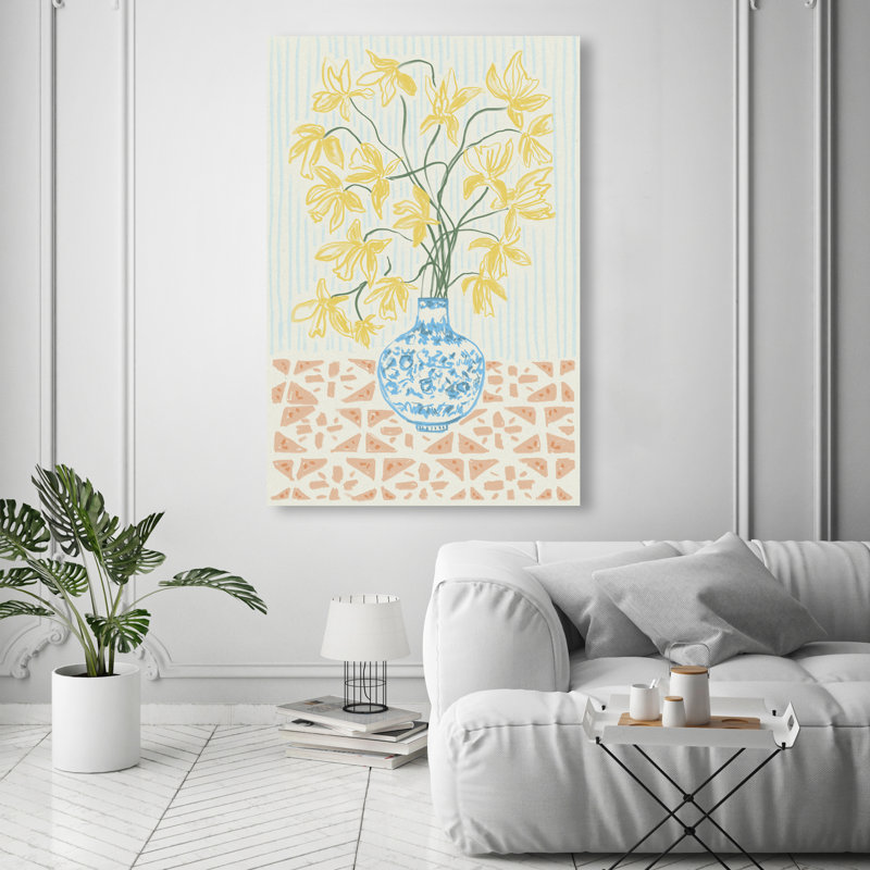 Yellow Iris Summer Print by Oliver Gal, 15"H x 10"W, Gallery Wrapped