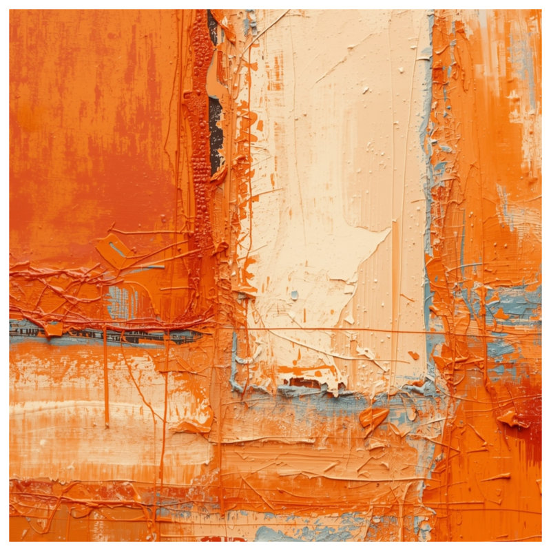 Textured Orange Abstract Blankets, 50in W x 60in H