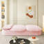 Canapé 78,7 "moderne 2 en 1 pliable avec couverture fonctionnelle et 2 coussins moelleux, canapé en velours côtelé moelleux confortable, canapé-lit convertible, canapé à siège profond pour salon, chambre à coucher, rose bébé-1116304272