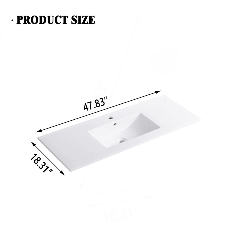 48" Bathroom Vanity Ceramic Sink