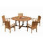 Wave Outdoor 6 - Piece Teak Dining Set-1985331103-1985331096