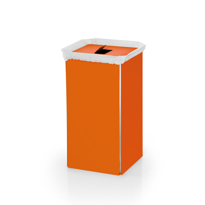 Complements Metal Laundry Hamper, Orange