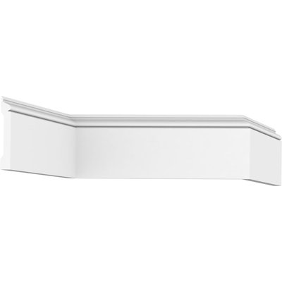 WM163E - 5"H x 1/2"P x 96"L Speed Base Moulding, PVC