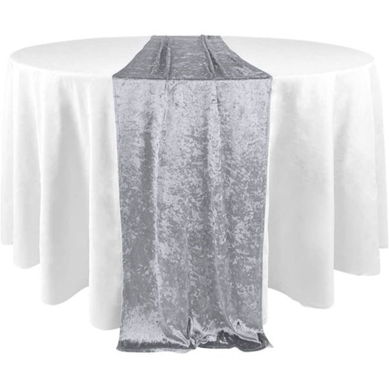 Abye Crush Velvet Table Runner - Premium Heavy Weight Textured Fabric, Wrinkle-Resistant & Luxurious - Wedding/Christmas/Holiday Decor - 14x108 Inch