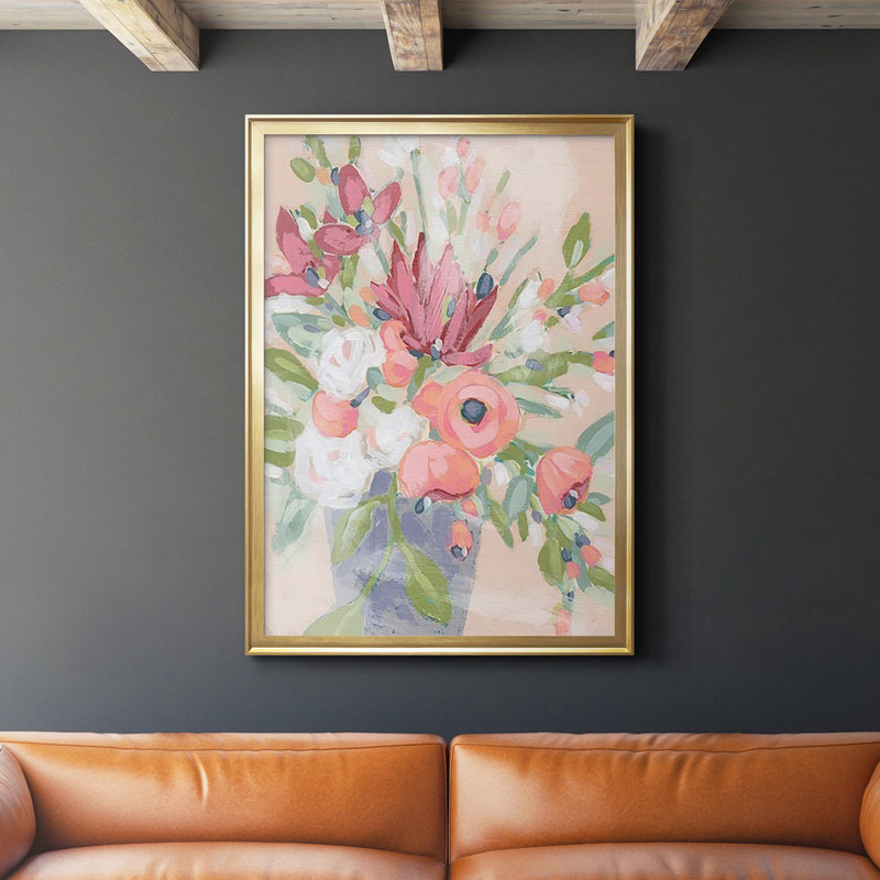 " Blush Array II " Painting Print, Gold, 30.5" H x 22.5" W x 1" D