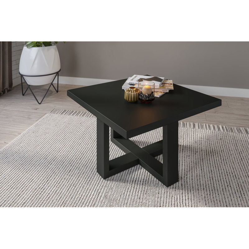 Nickalis Cross Legs Coffee Table, Black, Black