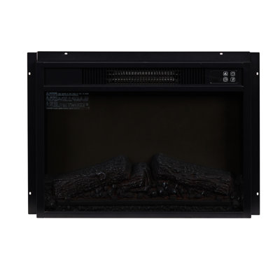 18" Electric Fireplace: 1400w, 120v, Black Look, Flame Brightness Controls Metal Body, Options