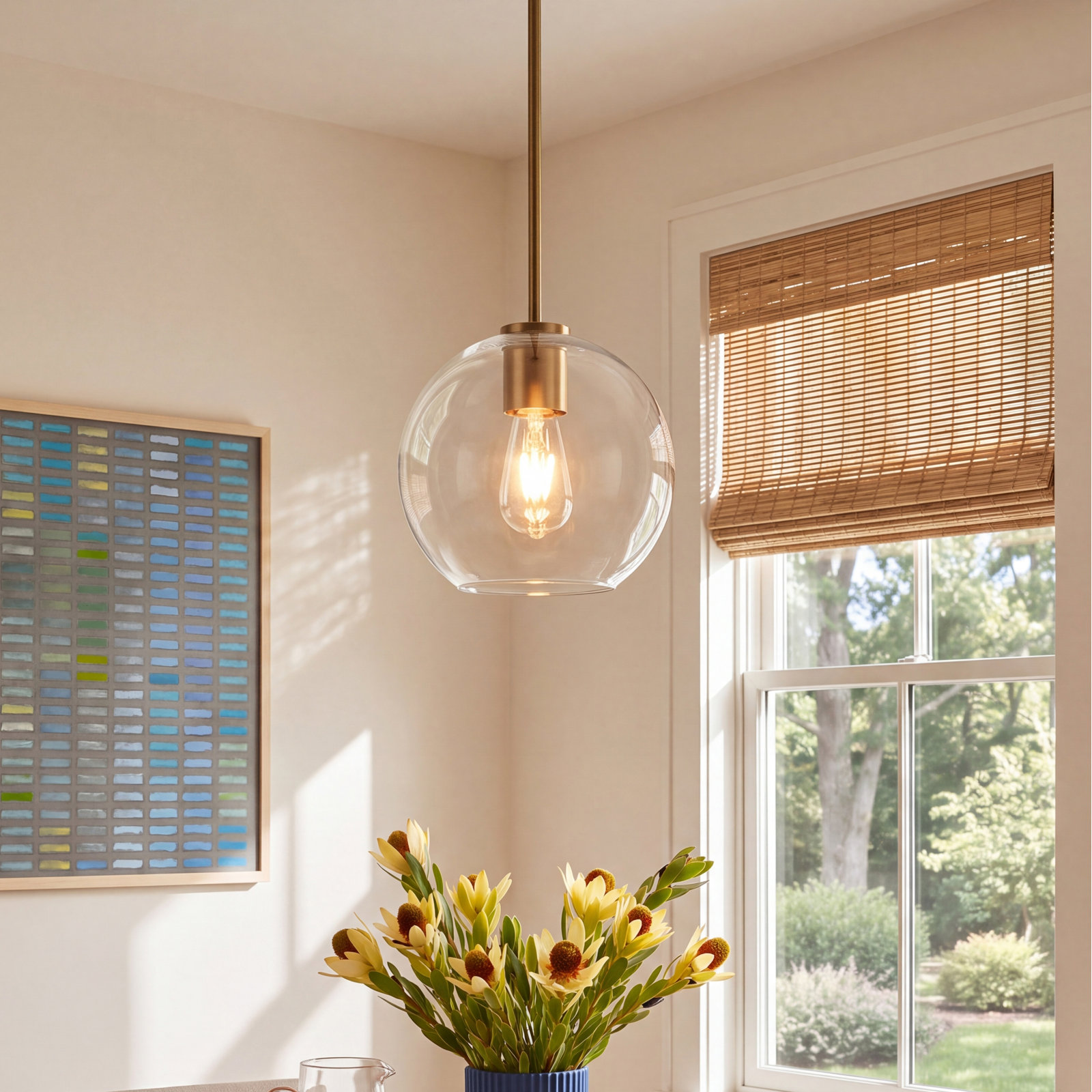 Childerley Dimmable Single Light Pendant, Gold