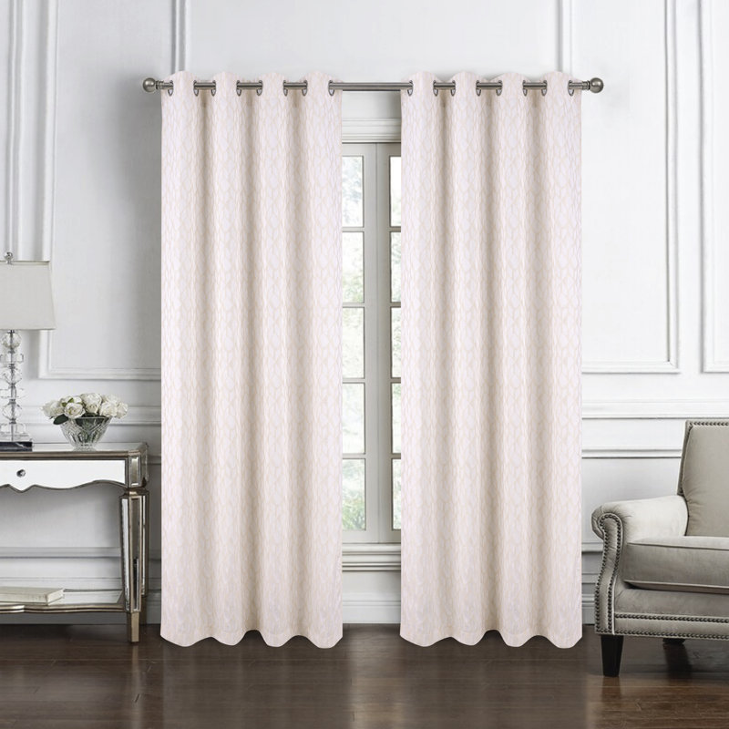 Panneau de rideau simple obscurcissant en polyester Arniya, Beige
