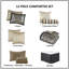 Elegant 12-piece Bedding Set Black Cotton Queen Modern Design