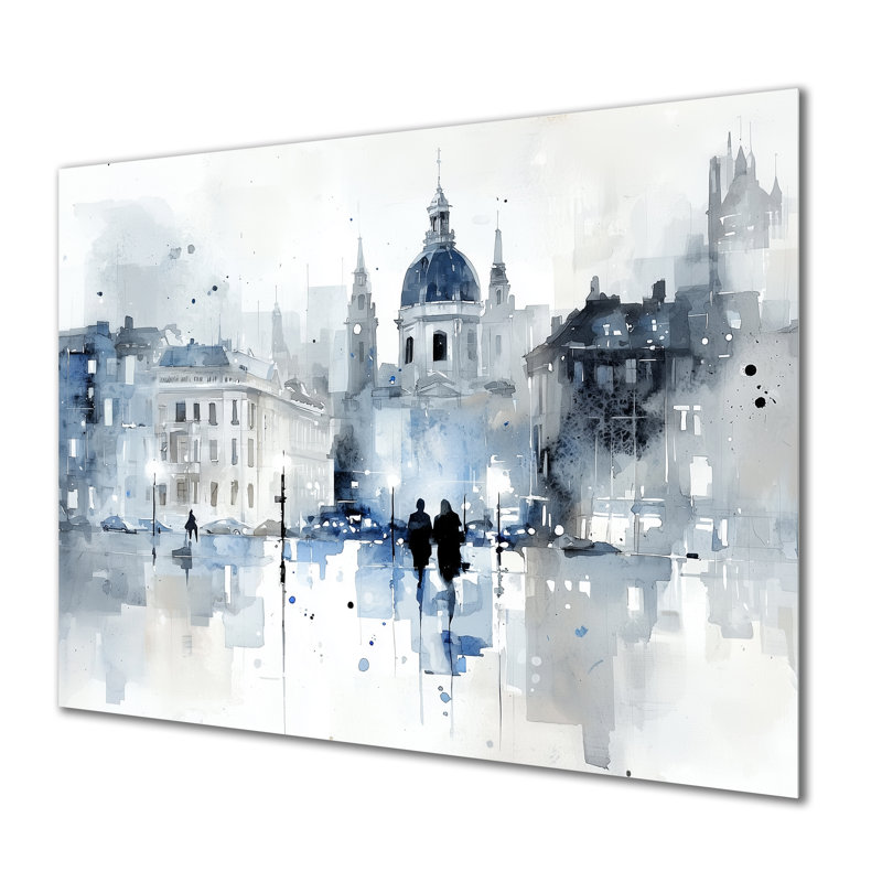 «Vienna Soft Romantic Cityscape - Cityscapes», impression sur métal, H 24 po x l 32 po