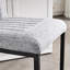 Tabouret de bar gris séduisant avec rainure verticale, structure en métal noir pour îlot de cuisine, 2 cadres carrés élégants-1505430118