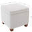 17.5" Square Storage Ottoman With Lift-Off Lid Wooden Legs For Living Room/Bedroom/Entryway