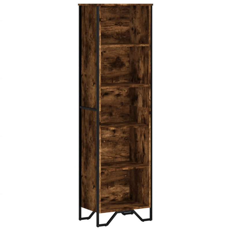Samiria Bookcase, (5 Shelves) 169cm H x 50cm W x 31cm D, Smoked Oak